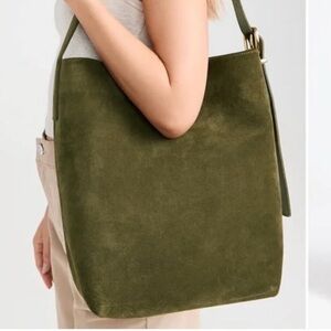 Madewell Olive Green Suede Tote